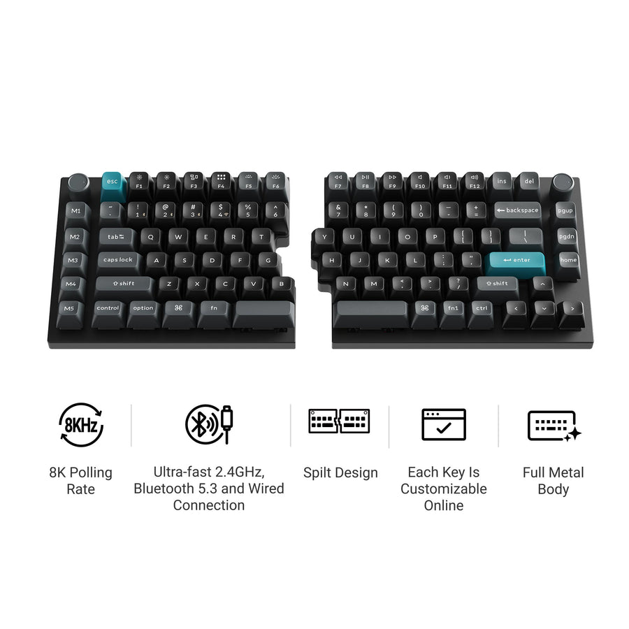 Keychron Q11 Ultra split aluminium wireless mechanical keyboard