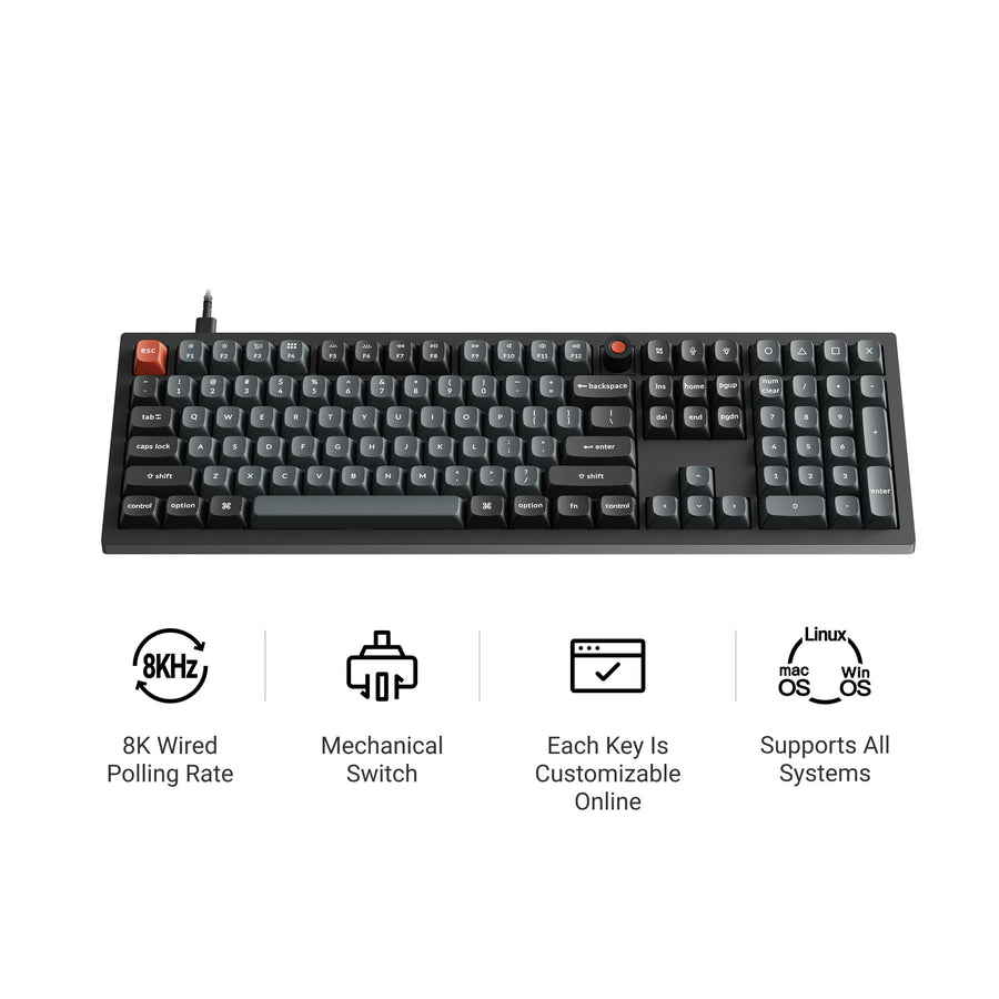 Keychron V6 8K wired full size QMK mechanical keyboard
