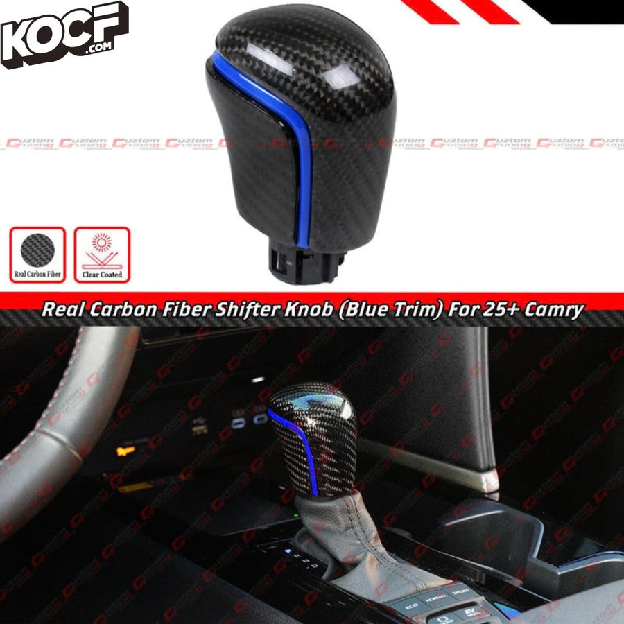 Hand-laid carbon fiber shift knob for 9th gen Toyota Camry
