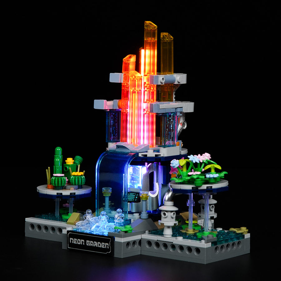 Lumibricks Neon Garden sound reactive LED brick set