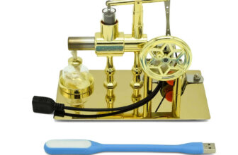 Stirling engine model with power generation and indicator light