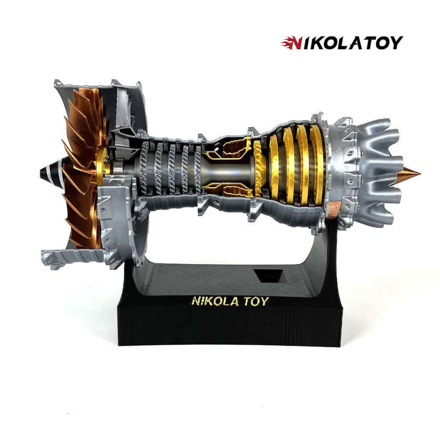Small 20 cm turbofan engine desktop model