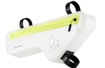 ROCKBROS luminous 2.4L bike frame bag with translucent shell
