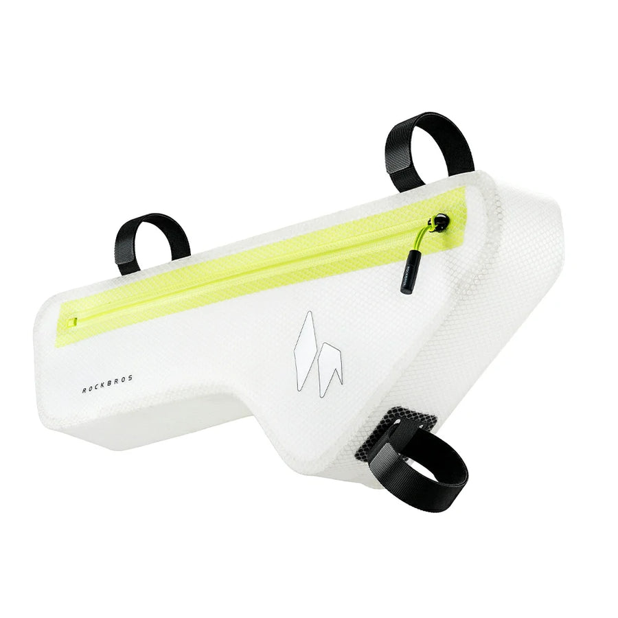 ROCKBROS luminous 2.4L bike frame bag with translucent shell